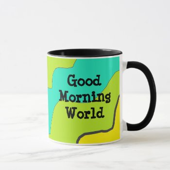 Lime Green & Teal And Yellow Coffee Mug by Everything_Grandma at Zazzle