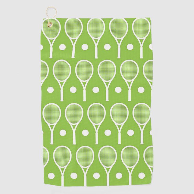 Lime Green Tennis Racket Sweat Towel (Front)