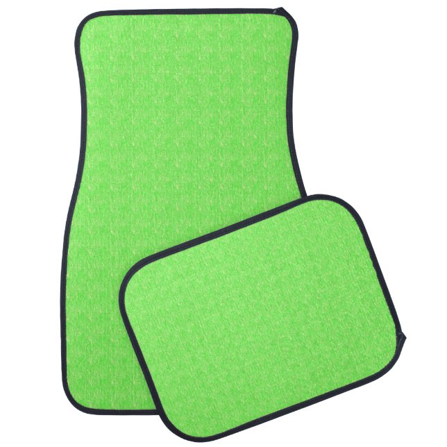 Lime Green Texture Car Mat (Set)