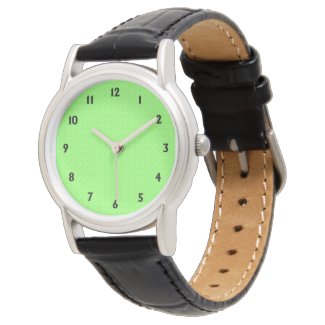 Lime Green Texture Wristwatches