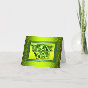 Lime Green Thank You Cards | Zazzle