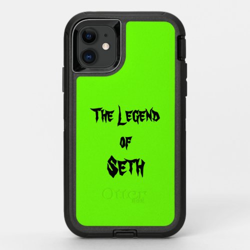 Lime Green The Legend Of Add Your Name OtterBox Defender iPhone 11 Case