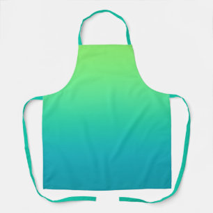 Lime Green to Blue Gradient Apron