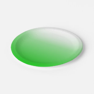 lime green to white gradient #00cc00 party plate