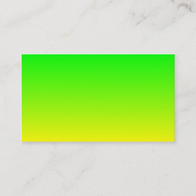 Lime Green to Yellow Gradient Business Card (Front)