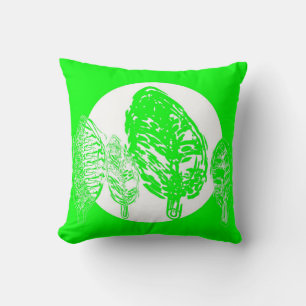 Lime / Green Trees - Pillow