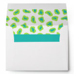 Lime Green & Turquoise Teal Zebra & Cheetah Skin Envelope