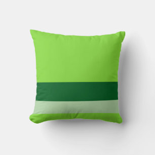 Lime Green w/ Divider Lines + Any Two Colors Throw Pillow