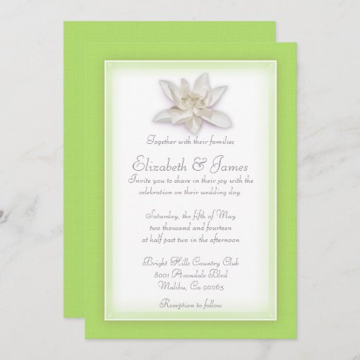 Lime Green Wedding Invitations | Zazzle