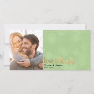 Lime Green Wedding Photo Love & Thanks Thank You
