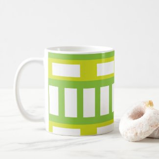 Lime Green White Color Stripe Pattern