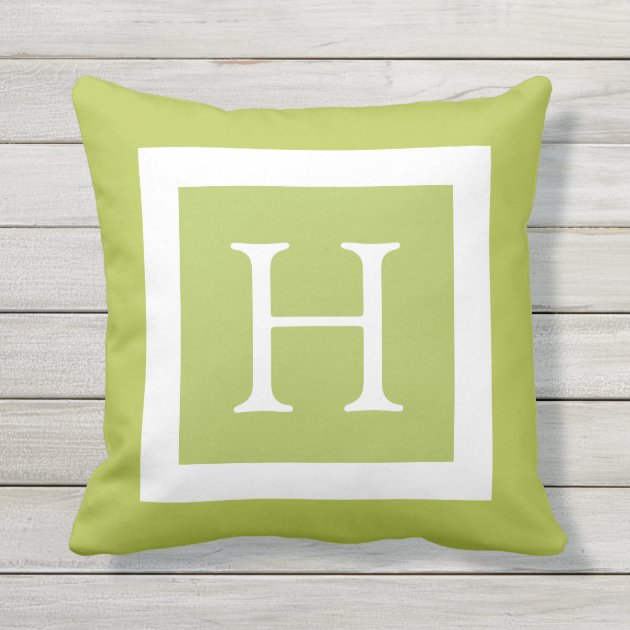 monogram outdoor throw pillows