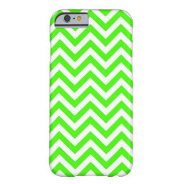 Lime Green White Large Chevron ZigZag Pattern Barely There iPhone 6 Case