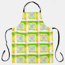 Lime Green Yellow Blue Pink 3D Puffy Squares