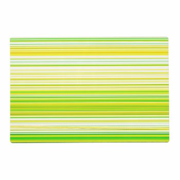 Lime Green Yellow Striped Pattern Placemat by Tissling at Zazzle