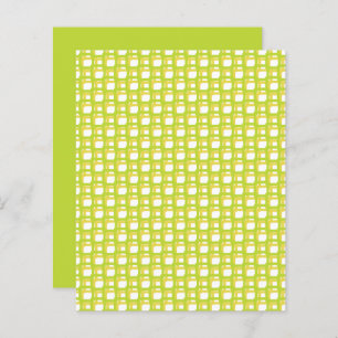 Lime Green Yellow Woven Squares Scrapbook Paper