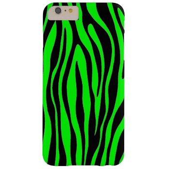 Lime Green Zebra Barely There iPhone 6 Plus Case