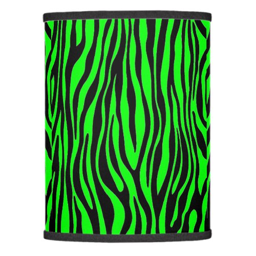 Lime Green Zebra Lamp Shade