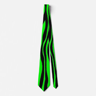 Lime Green Zebra Neck Tie