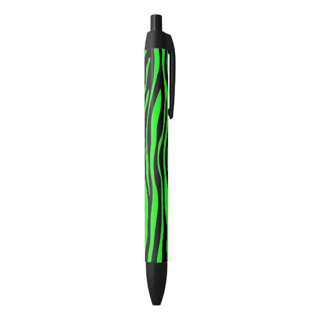 Lime Green Zebra Pen (Bottom (Vertical))