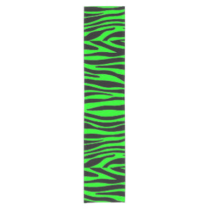 Lime Green Zebra Short Table Runner