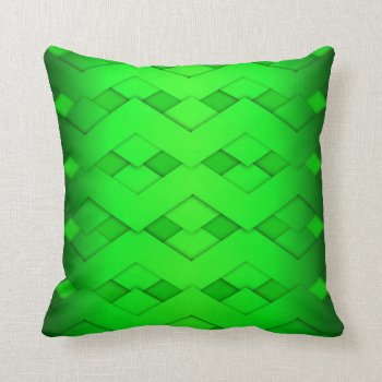 Lime Green Zig Zag Design Pillow