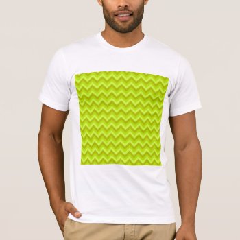 Lime Green Zig Zag Pattern. T-shirt by Graphics_By_Metarla at Zazzle
