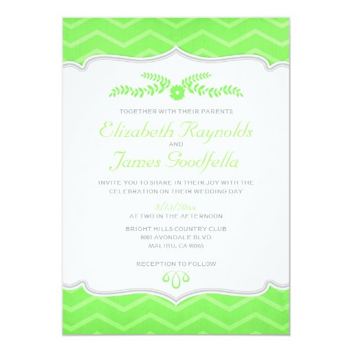 Lime Green Invitations 6