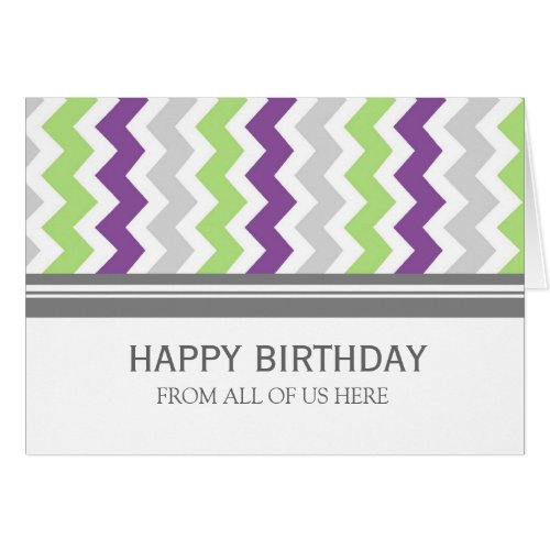 Lime Grey Chevron Business From Group Birthday
