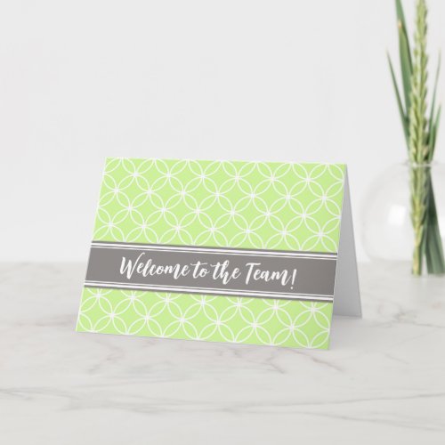 Lime Grey Modern Employee Welcome to the Team Card