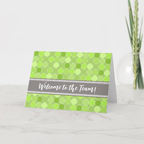 Lime Grey Modern Employee Welcome to the Team Card