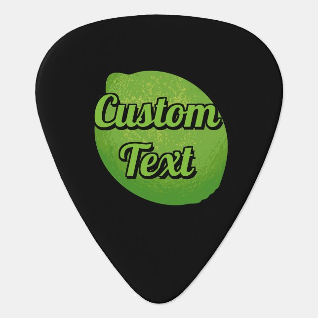 Lime Guitar Pick (Front)