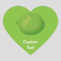 Lime Heart Sticker