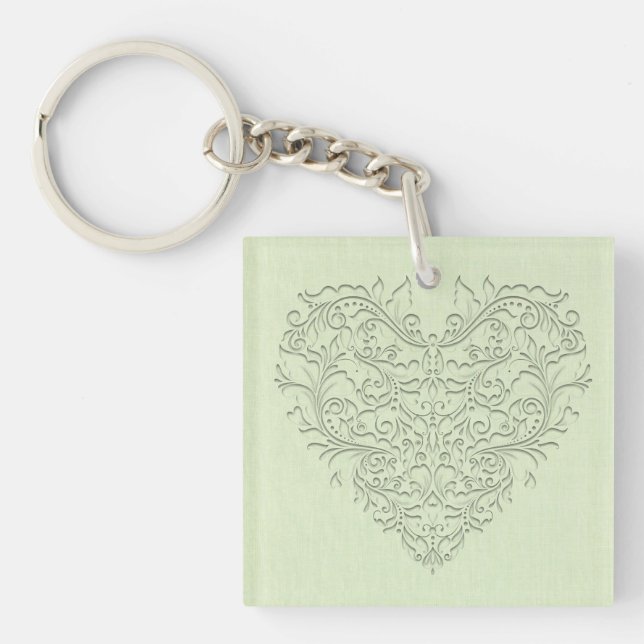 Lime HeartyChic Keychain (Front)