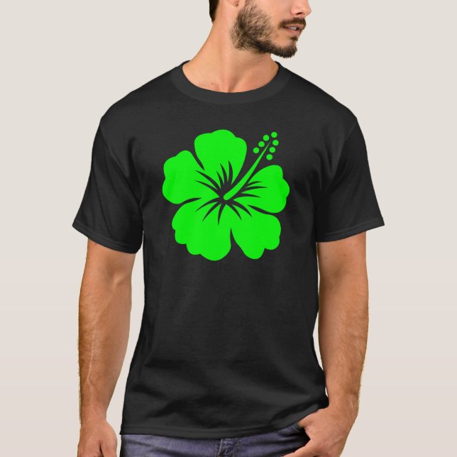Lime hibiscus flower T-Shirt (Front)