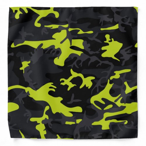 Lime Highlights Camo Bandana