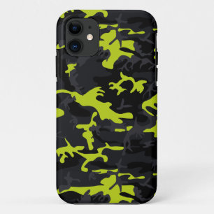 Lime Highlights Camo iPhone 11 Case