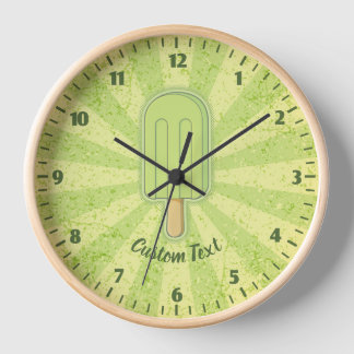 Lime Ice Cream Stick Clock