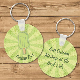 Lime Ice Cream Stick Keychain