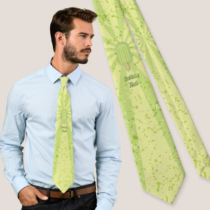 Lime Ice Cream Stick Neck Tie