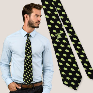 Lime Ice Cream Stick Neck Tie