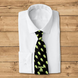 Lime Ice Cream Stick Neck Tie