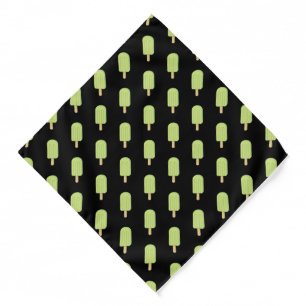 Lime Ice Cream Stick Pattern Bandana