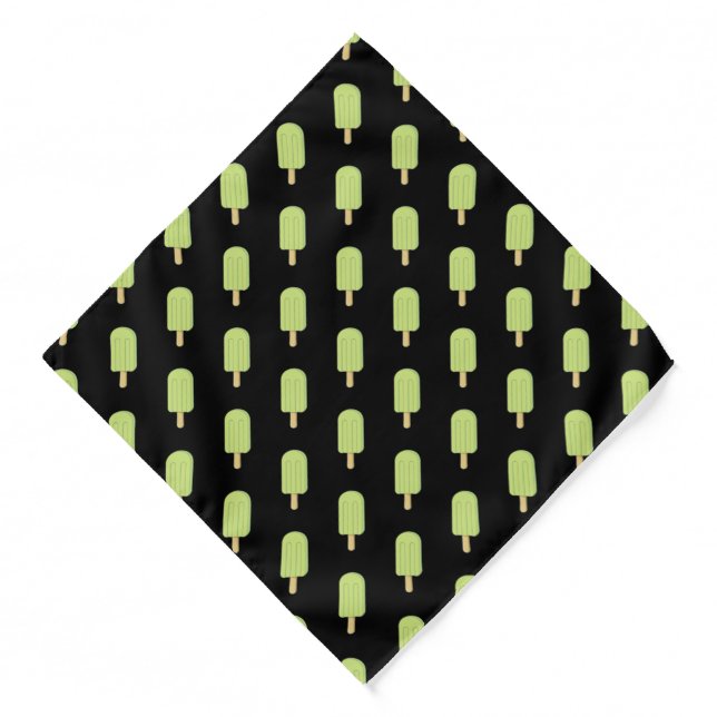 Lime Ice Cream Stick Pattern Bandana (Front)