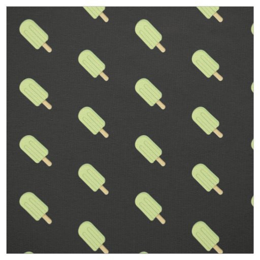 Lime Ice Cream Stick Pattern Fabric