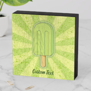 Lime Ice Cream Stick Wooden Box Sign