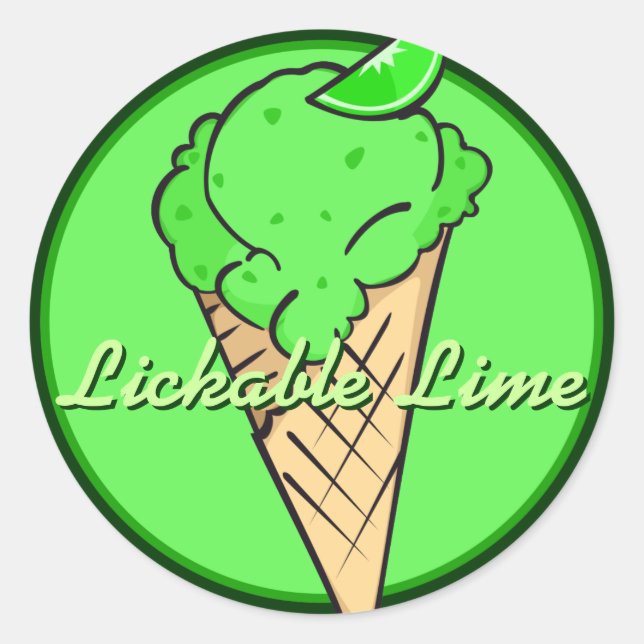 Lime Icecream Sticker (Front)