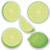 Lime Icon Set Stickers