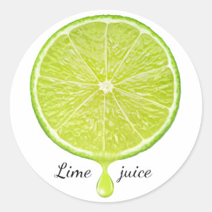 Lime juice classic round sticker