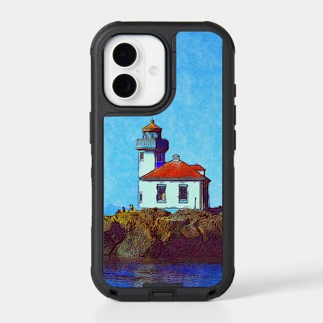 Lime Kiln Lighthouse Friday Harbor OtterBox Cover (Back)